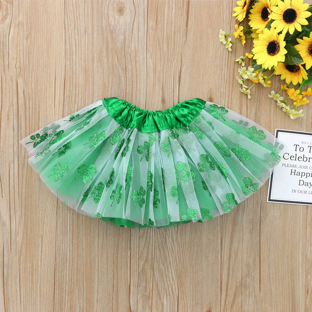 

Fashion Infant Baby Girls Skirts Baby Girls Kids Party St.Patricks Day Dance Tutu Ballet Bling Costume SkirtInfant