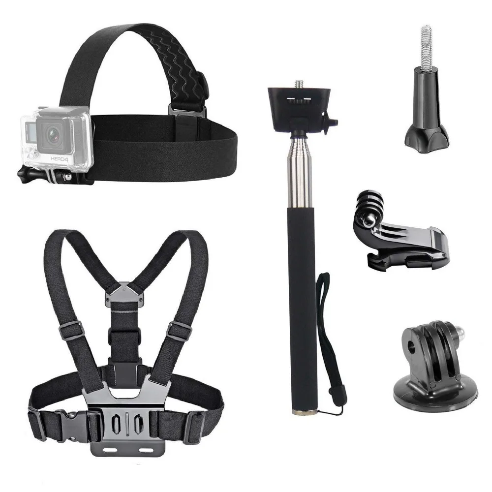Universal Action Camera Accessories Kit Head Strap Mount/Chest Harness
