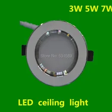 10 шт./лот, 3 Вт, 5 Вт, 7 Вт, светодиодный потолочный светильник, AC85V~ 265 V, 110 V, 220 V, для домашнего освещения
