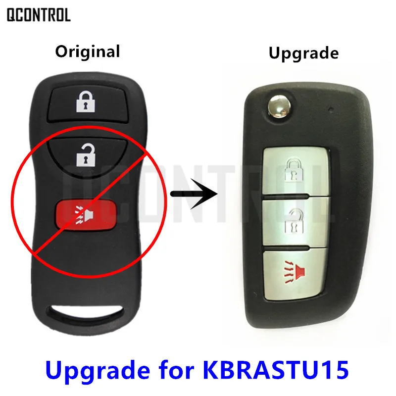 

QCONTROL Upgraded Remote Key for Nissan KBRASTU15 Qashqai Sunny Sylphy Tiida X-Trail Titan Xterra for Infiniti FX35 FX45 QX4