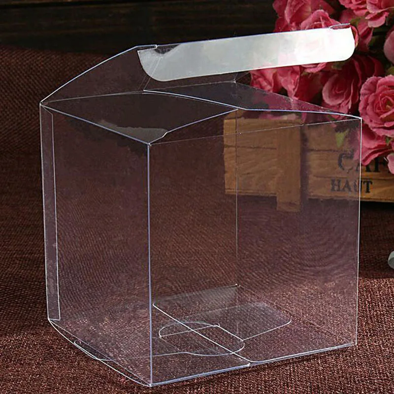 100pcs/lot 15*15*15cm Clear Plastic PVC Box Packing Boxes for Gifts