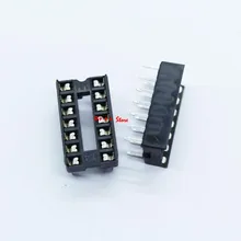 20PCS 14 Pin DIP Square Hole IC Sockets Adapter 14Pin Pitch 2.54mm Connector