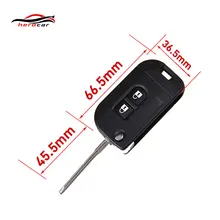 Keyless Entry 2 Buttons New Uncut Flip Folding Remote Key Shell Case Fob For Nissan Micra K12 Note Navara Qashqai KEY-M-11