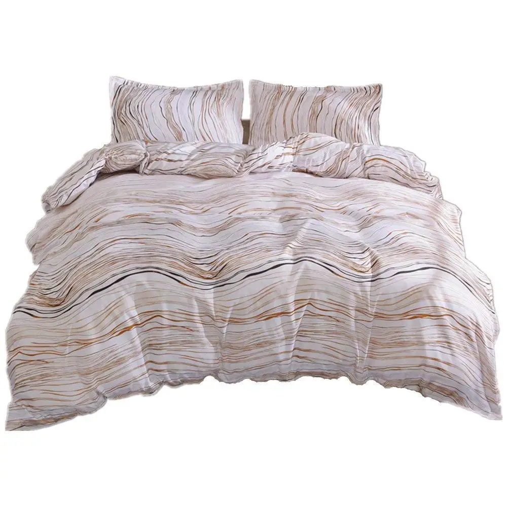 

Marble Pattern Duvet Cover Set,Microfiber Quilt Cover Printed Bedding Sets