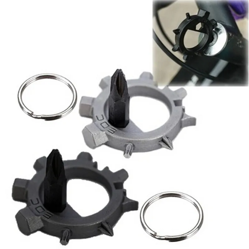 

Multi function stainless steel EDC toos 12 function screwdriver key ring bottle opener bicycle adjust tools hot sale