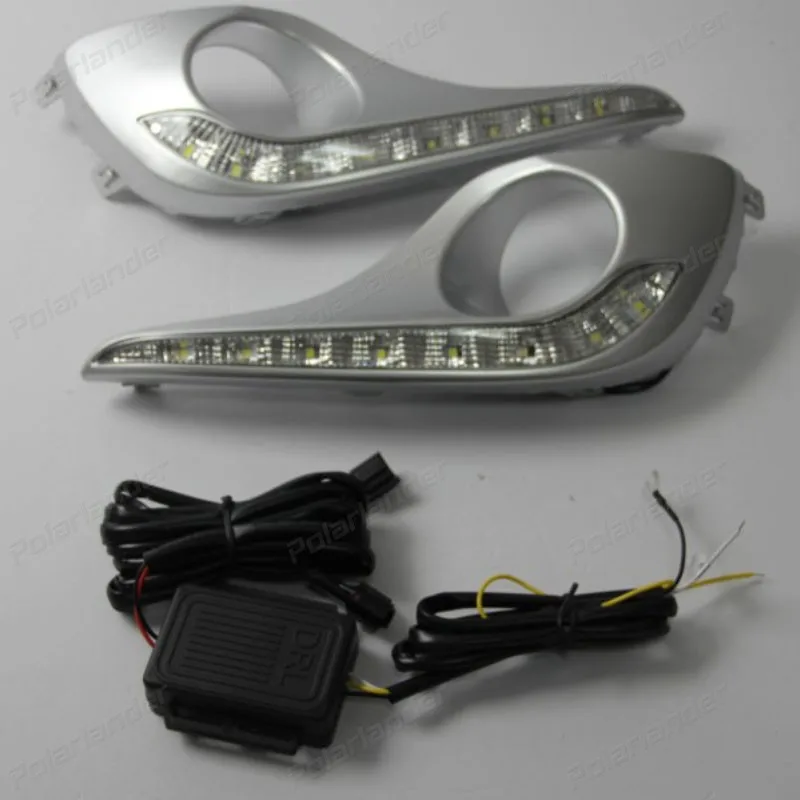 

Turn Signal 12v LED CAR DRL Waterproof daytime running lights fog lamp hole for T/oyota H/ighlander 2012-2015
