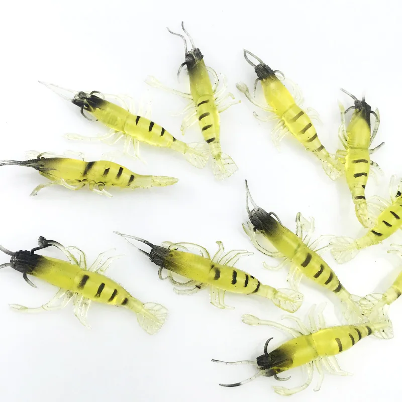 12pcs/lot Fishing Lures Artificial Shrimp Lures Soft Fishing Baits 4.7CM 1.28G crank bait slow sinking plug Worn Fake lure 120 5pcs lot 10cm soft shrimp artificial baits fishing simulation noctilucent prawn lures anabaena smell hook baits fishing lure