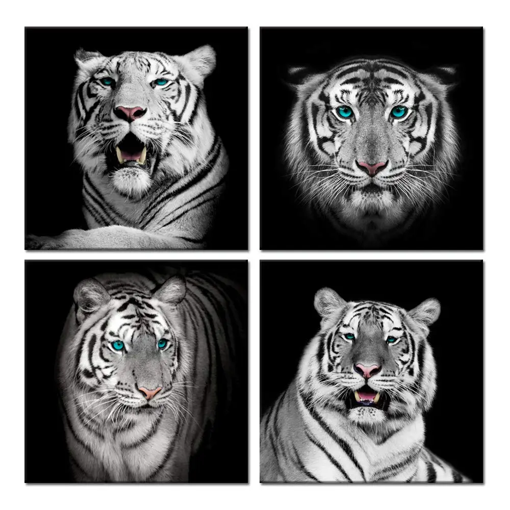 

Animals Wall Art Tiger Canvas Prints Modern Tigers Wall Photo to Picture Painting Prints Home Wall Decoration