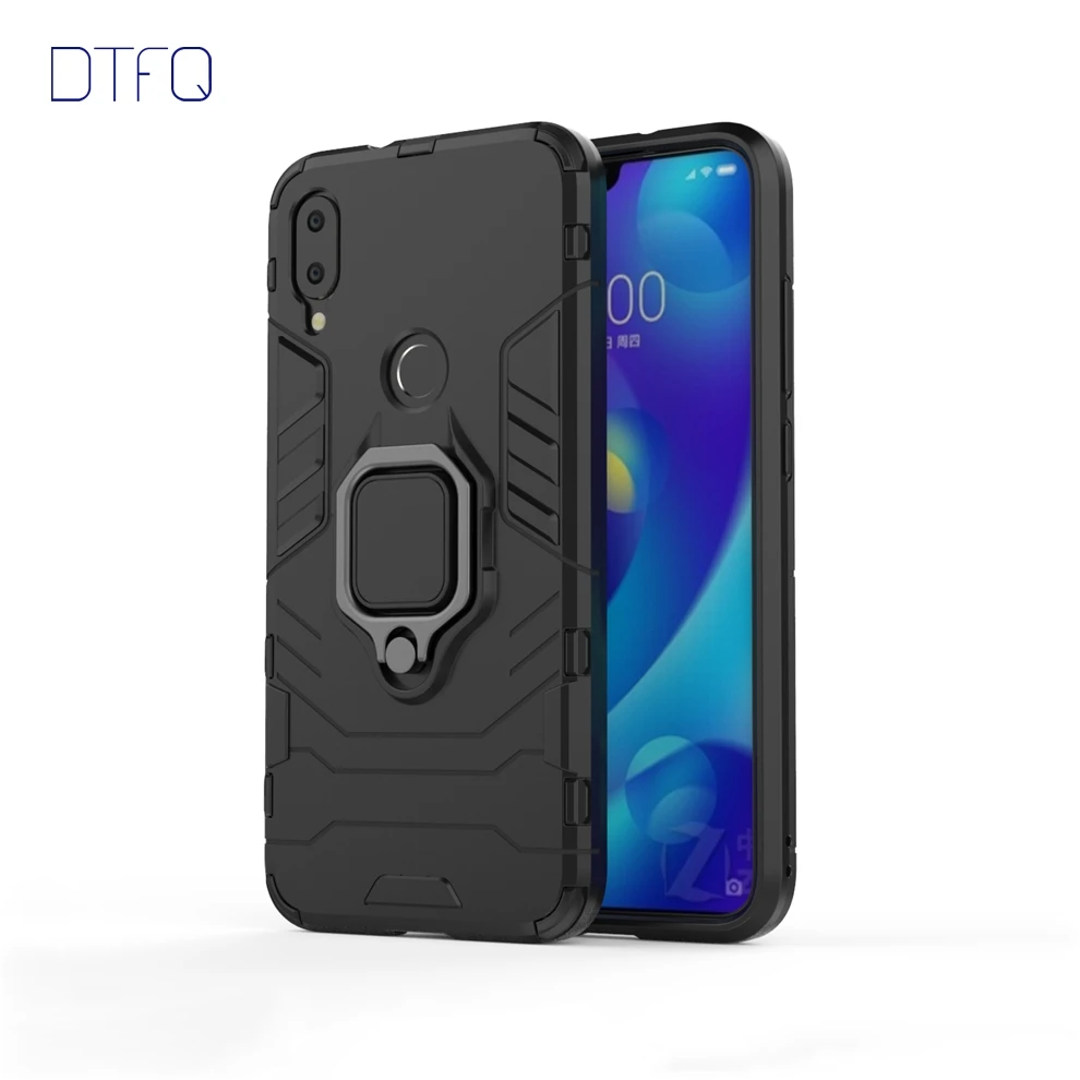DTFQ 2 в 1 гибридный мягкий ТПУ + жесткий пластиковый корпус с кольцом на палец