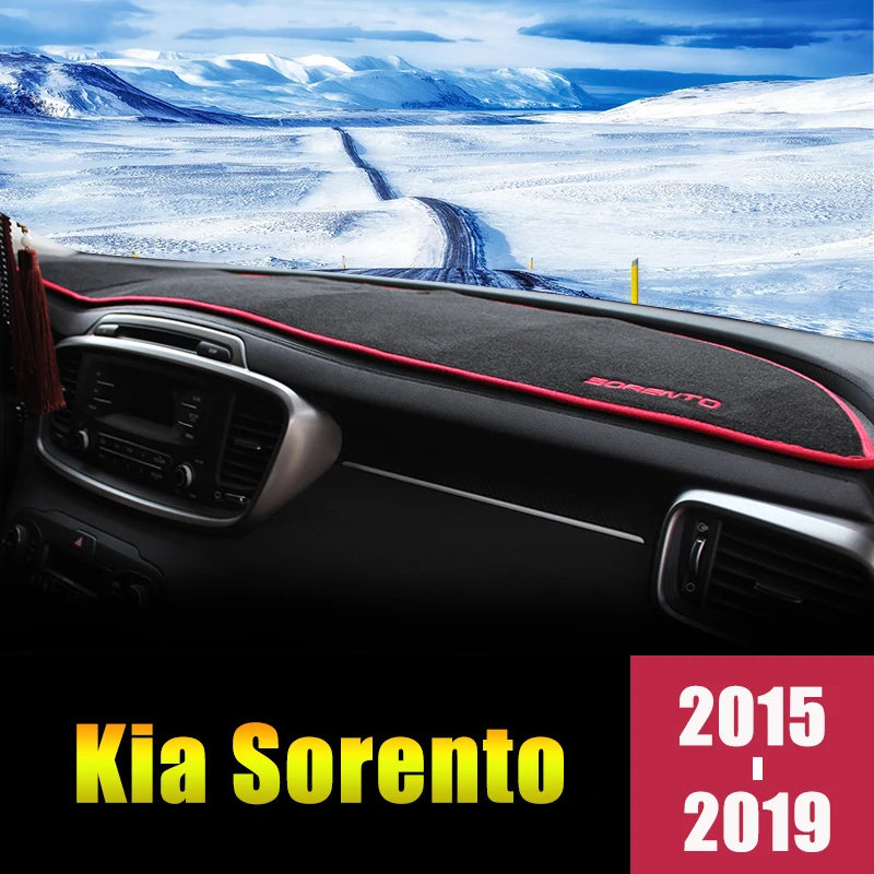 

For Kia Sorento 2015 2016 2017 2018 2019 LHD Car Dashboard Cover Mats Avoid Light Pads Carpet Anti-UV Case Interior Accessories
