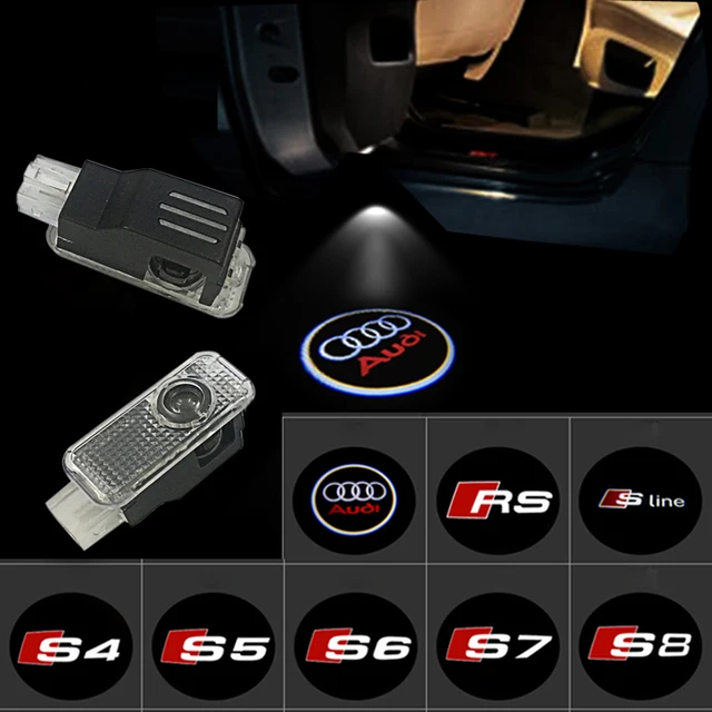 Led Door Warning Light With For Audi Logo Projector For Audi A6 C5
