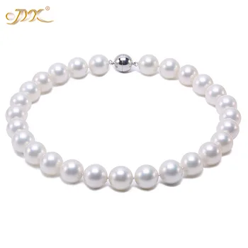 

JYX 2019 charming white necklace 12mm Seashell Pearl Round Beads Necklace high quality 18" elegant jewelry for women