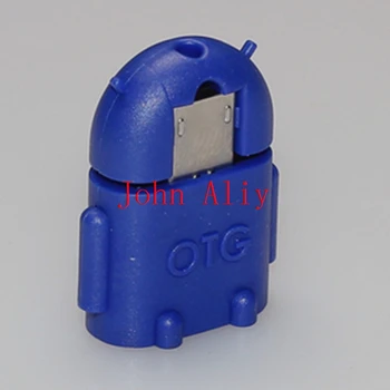 

Wholesale Robot shape Phone Micro Mini USB To Usb OTG Adapter Cable For Tablet PC MP3/MP4 smart Phone moblie phone