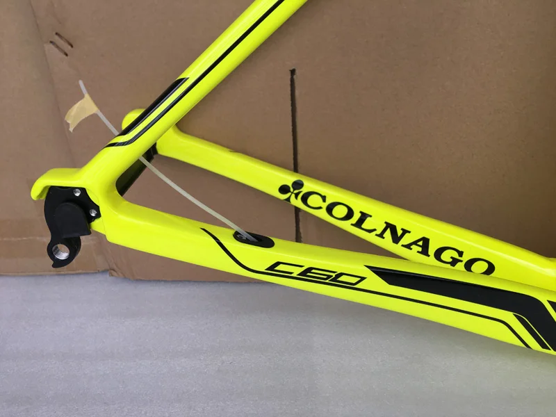 Флуоресцентная желтая углеродная рама Colnago C60 3K карбоновая для дорожного