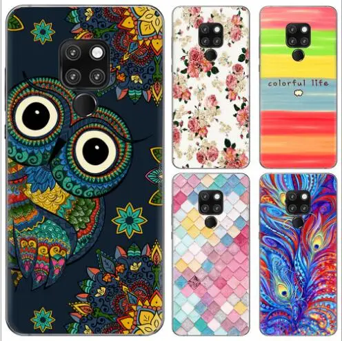 for Huawei Mate 20 Pro Case 1MM Soft TPU Luxury Slim Art Design Pattern Painting Phone |