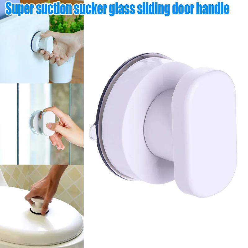 Suction Door Handle Wall Mounted Drawer Kitchen Glass Doors