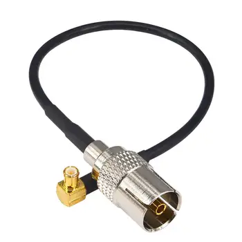 

10 pcs/lot MCX Male Rightangle to TV Female RG174 Cable 17cm Coaxial Adapter RF Antenna DVB-T