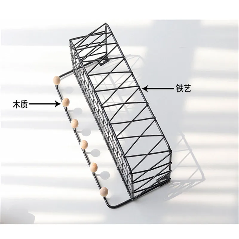 Nordic Утюг арт сетка настенная полка многофункциональный домашний настенный стеллаж для хранения с дверь Key Holder No Trace гвозди для установки