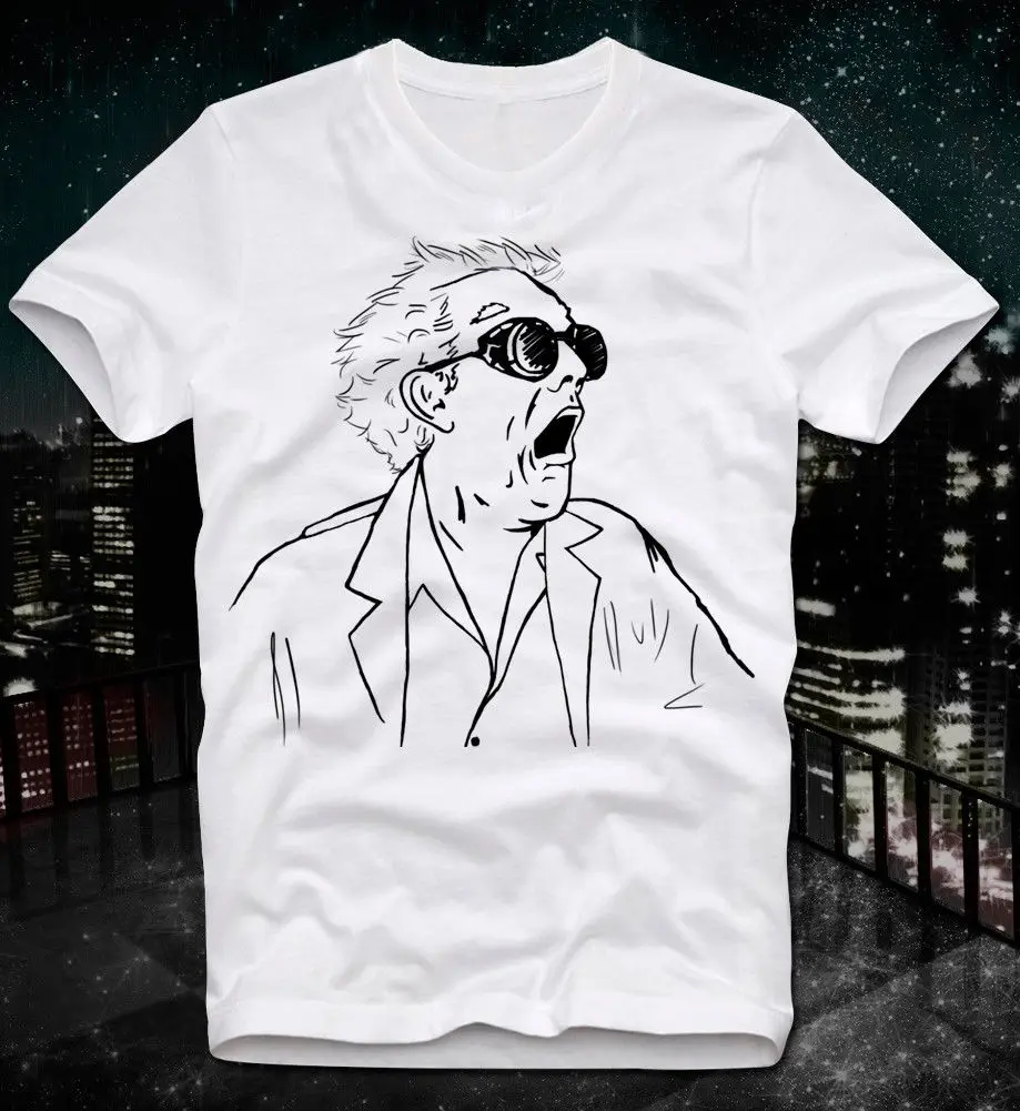 

Brand Cotton Men Basic Tops Back To Future Zukunft Doc Brown Mc Fly Retro Vintage Cult Movie Fitness T-Shirt