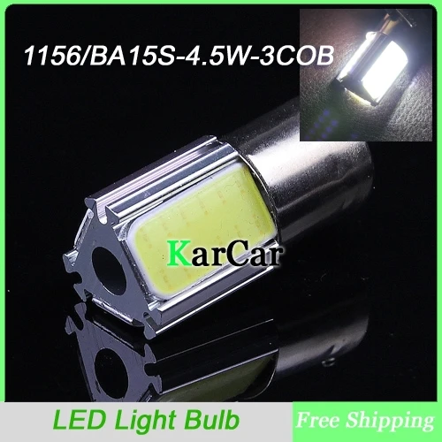 

10PCS/Lot 1156 3 COB Chip LED Turn Signal Light BA15S Rear Lights, P21W Parking Bulbs 1003 Reverse Lamps 12V 1141 7506 Fog Bulb
