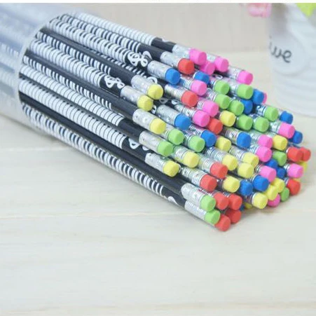 72pcs Wooden Music Piano Pencil Cute Kids Pencils With Eraser School Office  Writing 2b Pencil Graphite Kids Prizes Novelty Items - Wooden Lead Pencils  - AliExpress