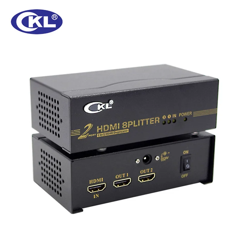 

CKL HD-92 1x2 2 Port HDMI Splitter Support 1.4V 3D 1080P for PC Monitor