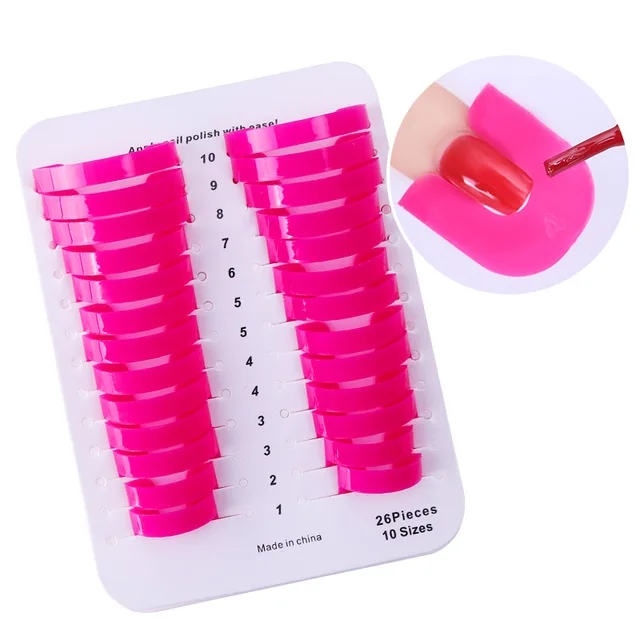 26pcs Creative Nail Polish Spill Resistant Manicure Finger Cover 26pcs Creative Nail Polish Spill Resistant Manicure Finger Cover Set Molds Shield Special