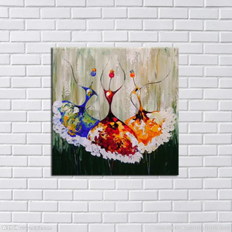 100-Hand-painted-Canvas-Oil-Paintings-Ballet-Girl-Abstract-Art-Pictures-Dancer-Wall-Stickers-Kids-Room (1)