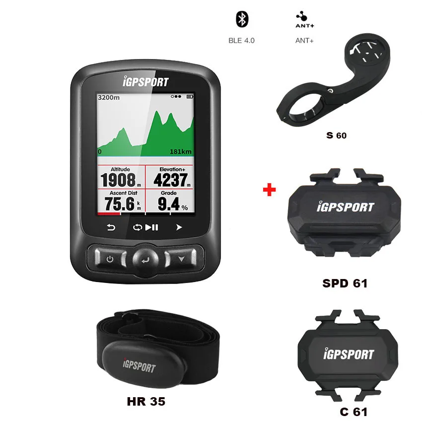 I gps порт 618 цветной экран компьютер ANT+ gps веломайка для велосипеда Ciclismo Bluetooth беспроводной Секундомер Велосипедный спидометр