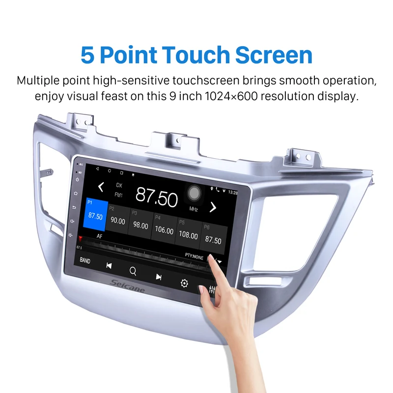 Seicane 2din 2.5D ips Android 8,1 8-ядерный автомобиль радио мультимедиа плеер для hyundai TUCSON gps навигации