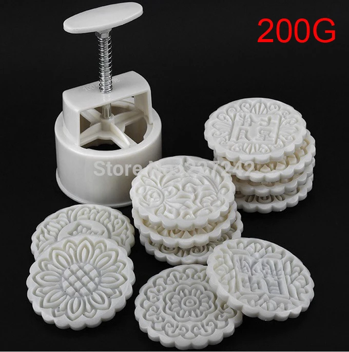 0g Gateau De Lune Moule Avec 11 Pcs Kit Timbres Chine Lune Gateau Moule Main En Appuyant Sur La Lune Gateau Moule Roud Forme De Fleur Livraison Gratuite Aliexpress