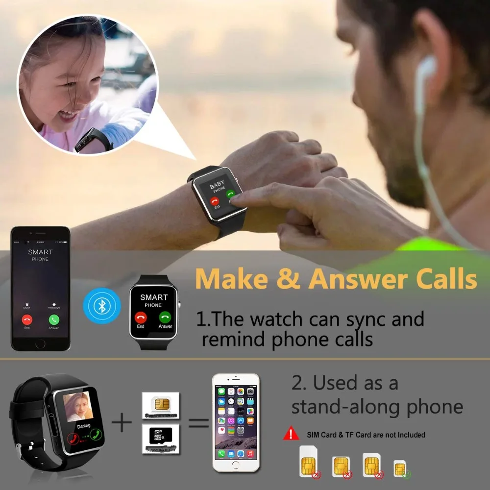 Умные часы Sim Push Message Bluetooth для Android IOS reloj мужские и женские спортивные умные часы для IPhone Xiaomi huawei samsung