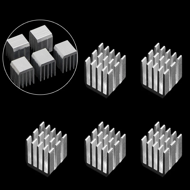 Планшет-5 x Алюминиевый охлаждающий шт 9x9x12 мм чипсет теплоотвод ram Радиатор кулер