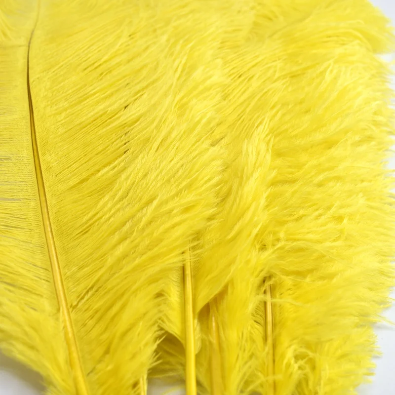 10 шт. натуральные желтые страусиные перья для рукоделия 15-70 см, вечерние украшения для дома, свадьбы, вечерние украшения