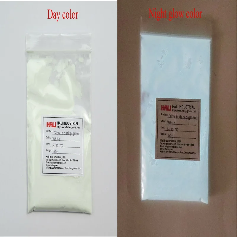 Glow in dark pigment photoluminescent powder luminous powder item:HLD-7C glowing color:white 1lot = 50g