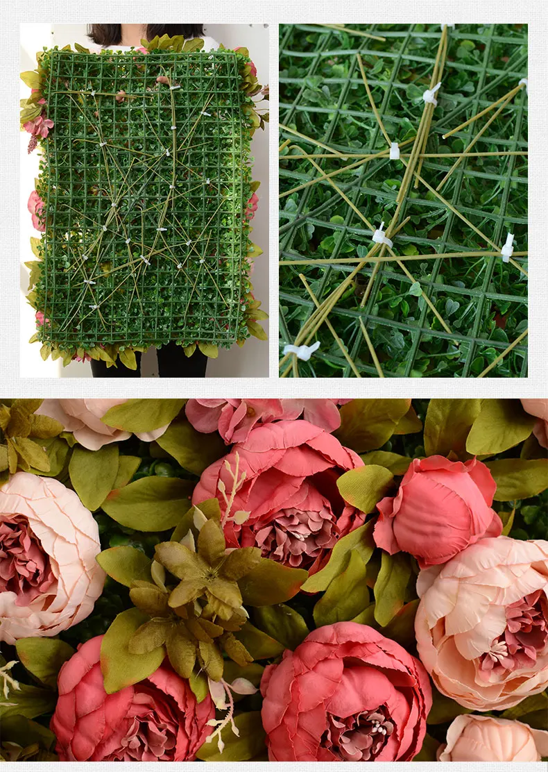 Искусственные цветы 10 шт. пион из шёлка, цветок стены Европейский стиль искусственные цветы для Свадебные украшения фо