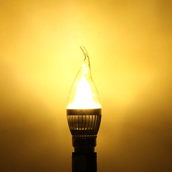 1 шт. серебристый 5 Вт E27 E14 E12 B22 Светодиодный светильник в форме свечи алюминиевый корпус светодиодный светильник 220 В светодиодный
