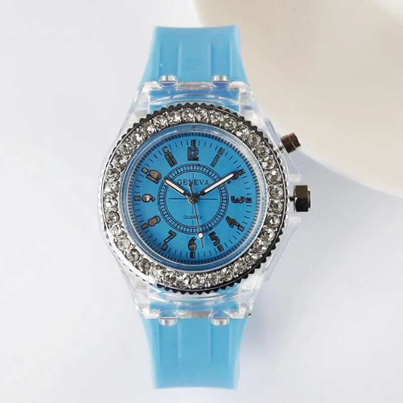 Luminous LED Sport Watches Women Quartz Watch ladies Women Men Silicone Wristwatches glowing Lover Watches (11)