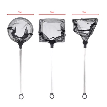 

1pcs Aquarium Fish Shrimp Net Adjustable Telescopic Landing Net Fish Tank 3 Shape Fishing Pocket Aquarium Accessories
