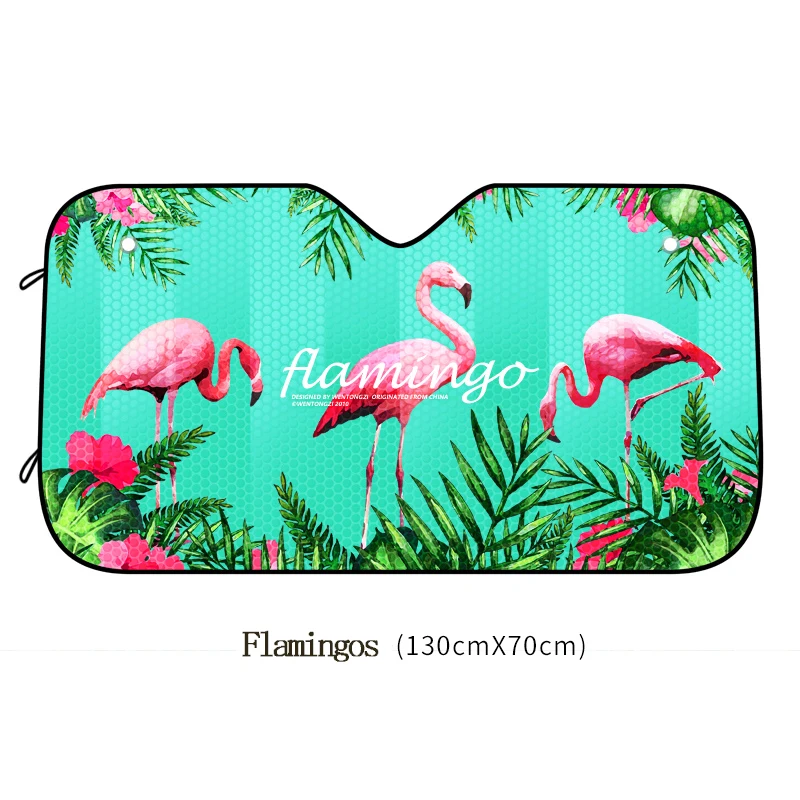 

Car Window Sundshade Flamingo Front Car Sun Shade Summer Cool Casual Foldable Universal Car Windshield Visor Cover for girls