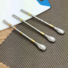 Чайный фильтр из нержавеющей стали Yerba mate трубочки для чая Bombilla Gourd многоразовые чайные инструменты Питьевая соломенная ложка моющиеся бар аксессуары