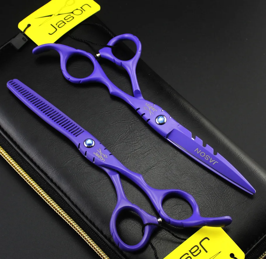 

319# 5.5'' Brand Jason TOP GRADE Hairdressing Scissors 440C Professional Barbers Cutting Scissors Thinning Shears Hair Scissors