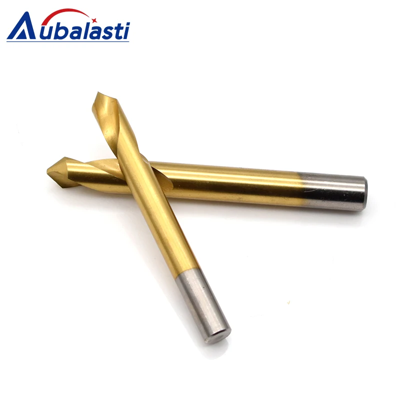 Aubalasti  90 Degree Center Drill Tungsten Carbide Point Drill Centering Positioning Drill 45 Degree Angle Tool Chamfer Drill