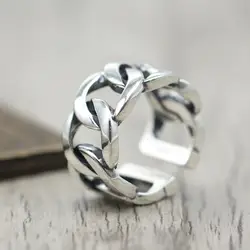Кольцо стерлингового серебра 100% персонализированные ювелирные изделия в стиле панк в стиле ретро крест простой и элегантный стиль 2018