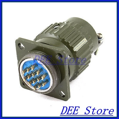 

Aviation Plug Male Panel Mounted Metal Connector 28mm Thread Dia 14-Pin AC 250V