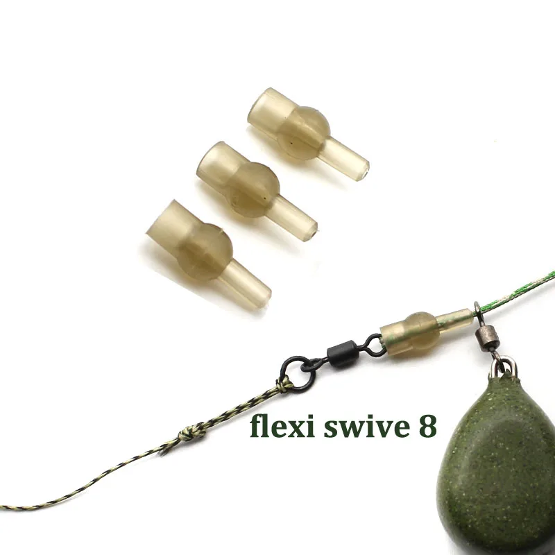 20PCS Rubber Tulip Beads Method Feeder Fishing Quick Change Beads for