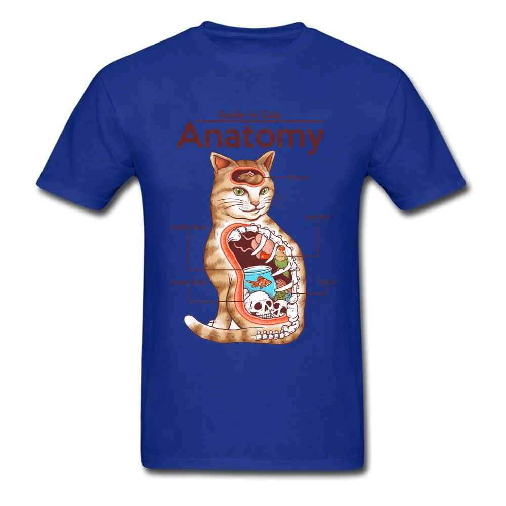 NormalStreet Short Sleeve Tops & Tees Summer Fall Brand New Crew Neck Cotton Tee Shirts Men's Tshirts Anatomy-Cat-0627  Anatomy-Cat-0627 blue