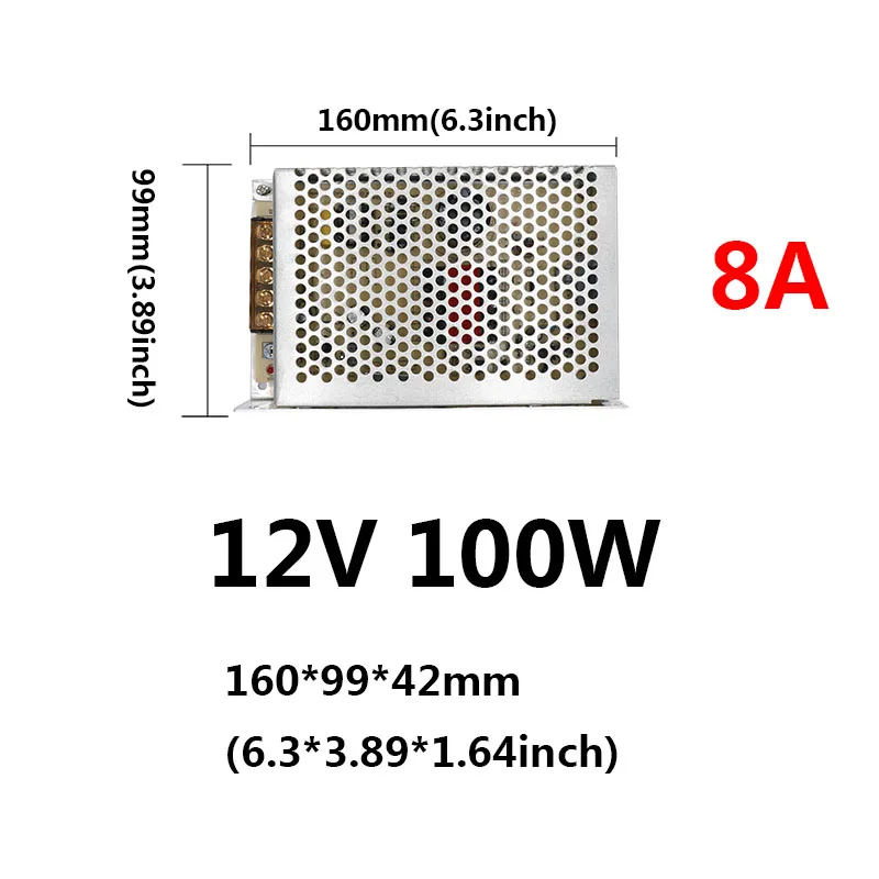 DC12V светодиодный Driver12W/15 Вт/24 Вт/25 Вт/36 Вт/60 Вт/80 Вт/100 Вт/120 Вт светодиодный s Питание постоянный ток Напряжение Управление светильник переменного тока трансформаторы