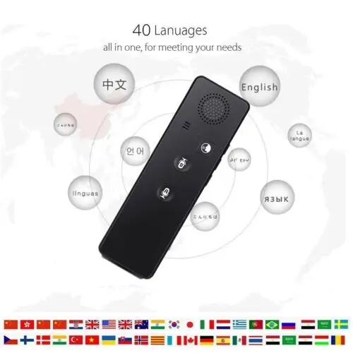 

New Portable Smart Wireless Real Time 40 Multi-Language Instant Voice Translator