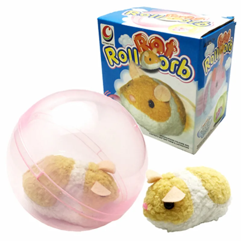 Electric Plush Pets Toy Hamster Ball that Spins Cute Animals Electronic Doll Grabbing Machine Projects Gift for Children | Игрушки и